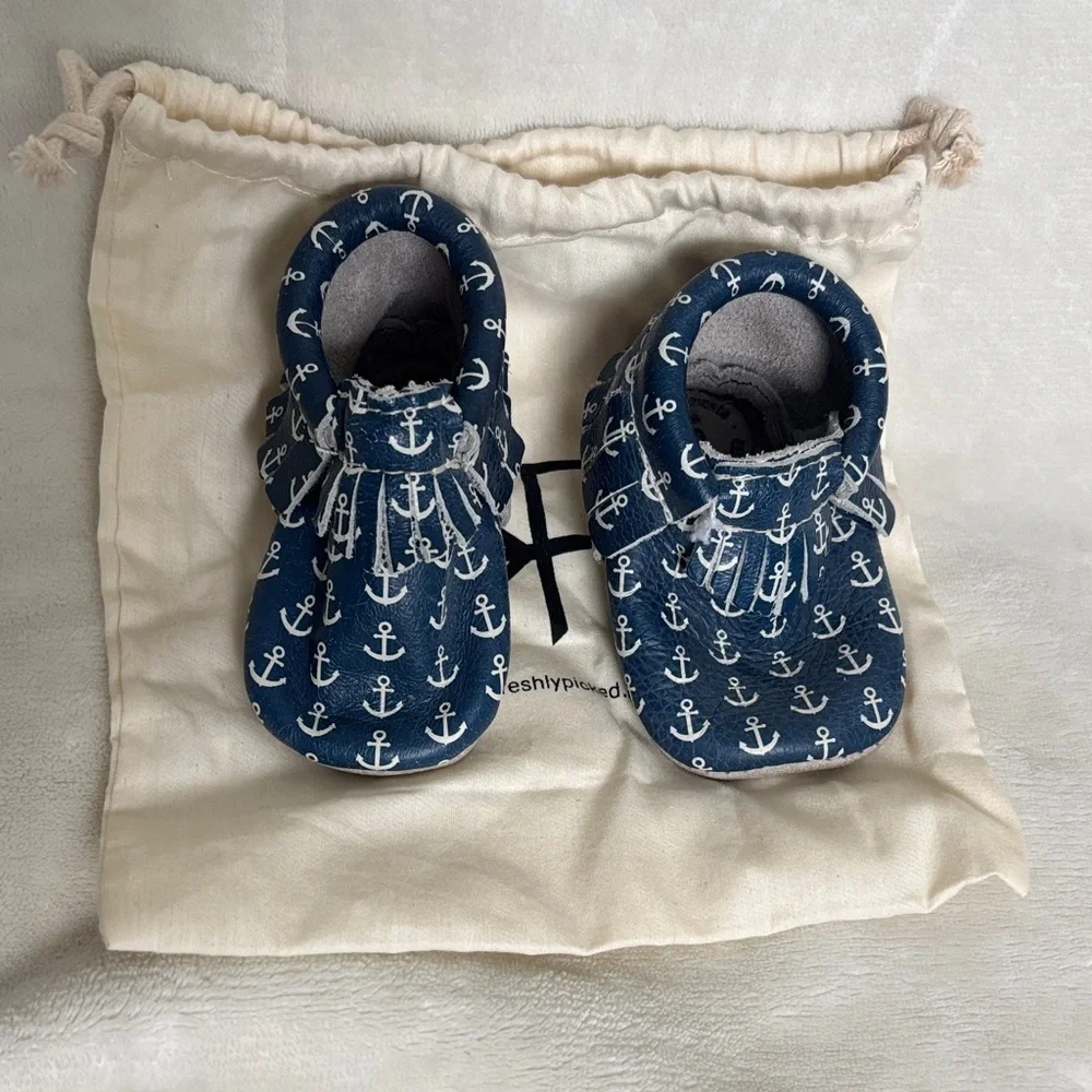 Freshly Picked Blue Anchor Moccasins